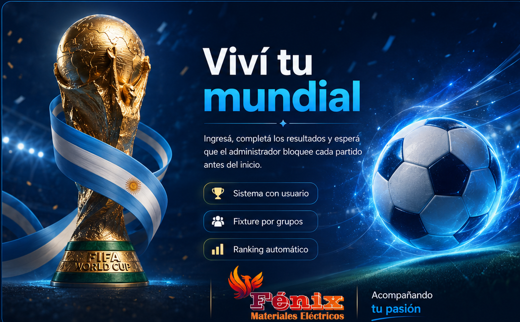 Viví tu mundial - Fénix Materiales Eléctricos
